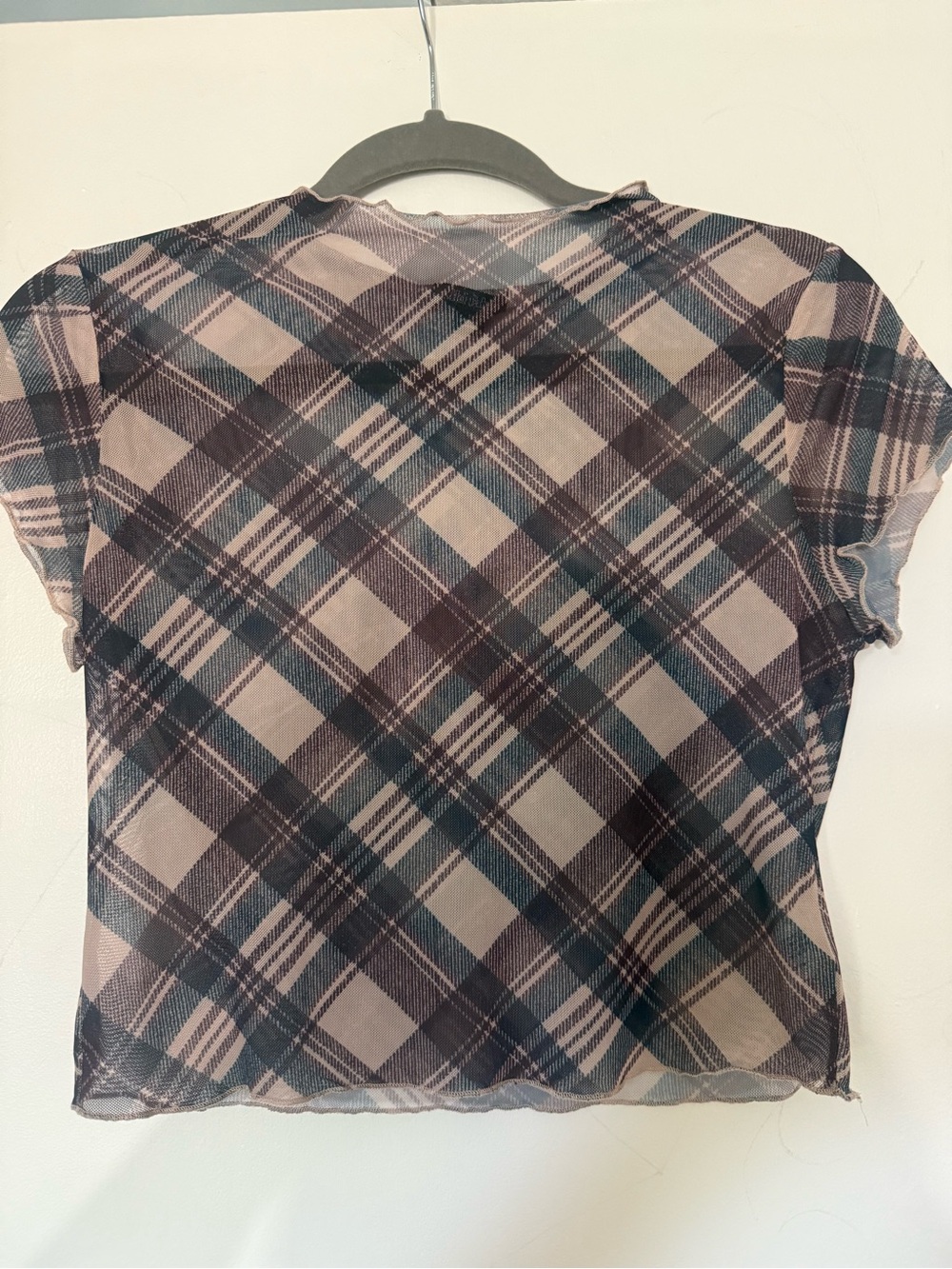 wild fable Crop Plaid Short Sleeve Top